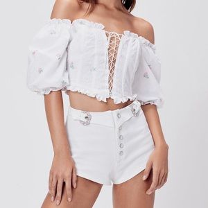 ❌SOLD❌ FL&L Rainey Embroidered Crop Top